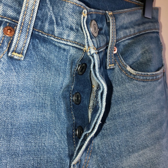 Levi’s Wedgie Fit Straight Leg Jeans Raw Hem 26 - Picture 6 of 11